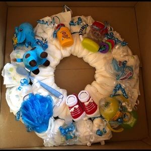 Beautifully made Girls & Boys Diaper Wreaths